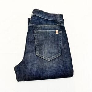 Joes Dark Wash Straight Leg Denim Jeans Zip Fly Distressed Size 28